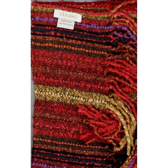 100% Baby Alpaca Scarf For Women. Chiclayo 2 Design. Handmade 3242